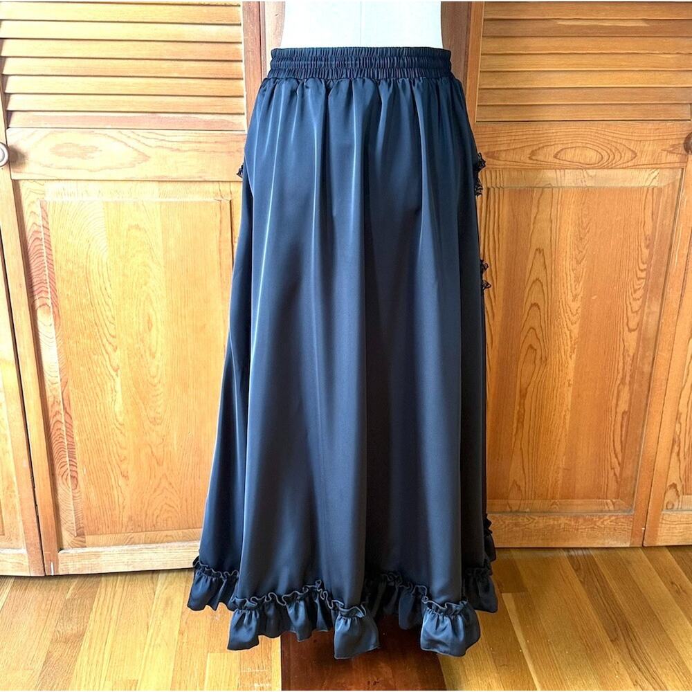 Dark in Love Gothic Victorian Vampire Vkei Black Lace & Ruffle Skirt M-XL - Picture 6 of 12